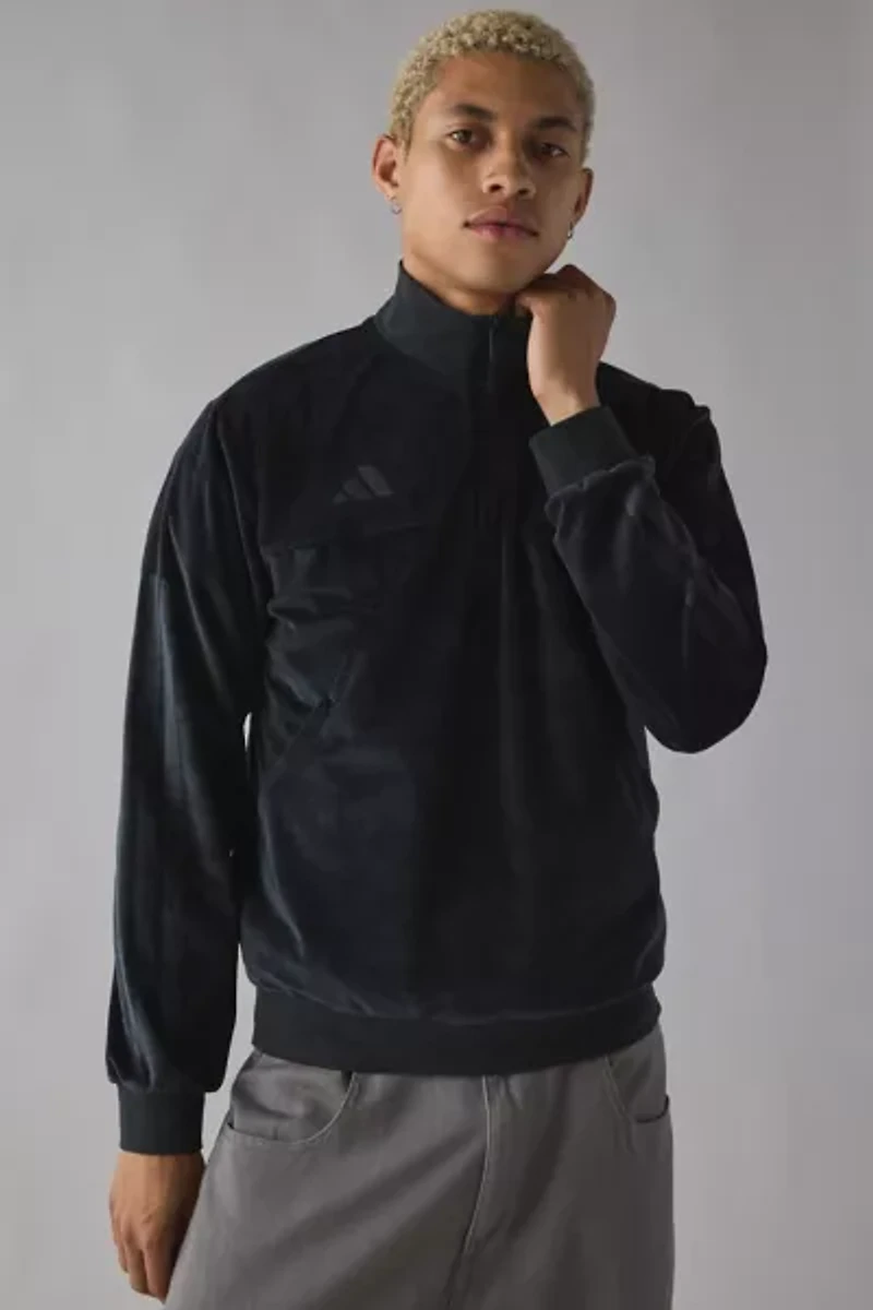 adidas House Of Tiro Velour Mock Neck Sweatshirt