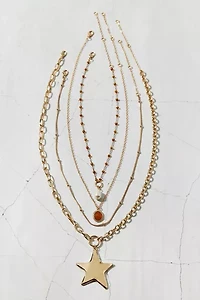 Jupiter Star Pendant Layering Necklace Set