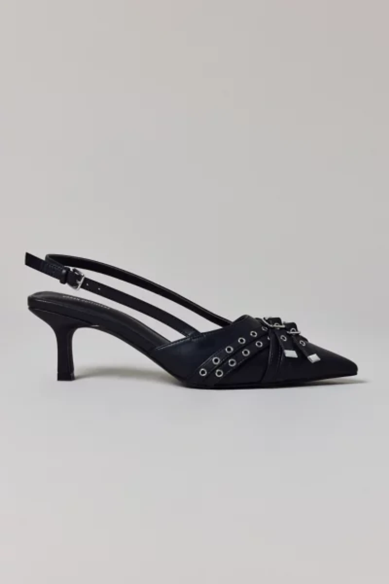 UO Wren Buckle Slingback Kitten Heel