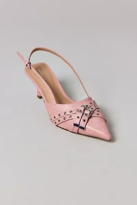 UO Wren Buckle Sling Back Kitten Heel