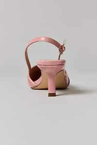 UO Wren Buckle Sling Back Kitten Heel