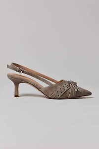 UO Wren Buckle Slingback Kitten Heel