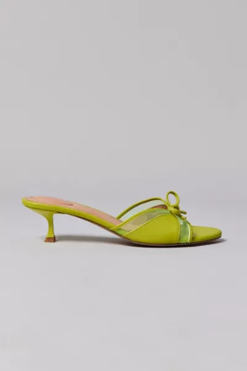 UO Poppy Kitten Heel Peep-Toe Mule