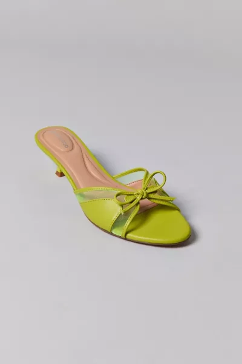 UO Poppy Kitten Heel Peep-Toe Mule