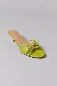 UO Poppy Kitten Heel Peep-Toe Mule