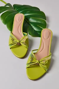UO Poppy Kitten Heel Peep-Toe Mule