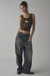 Motel Daxio American Dream Graphic Studded Tank Top