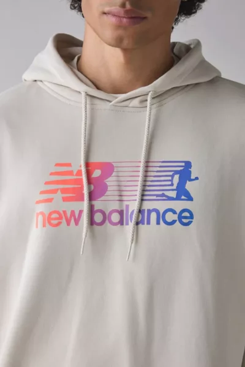 New Balance Run Logo Graphic Hoodie Sweatshirt