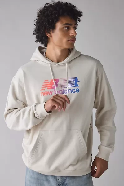 New Balance Run Logo Graphic Hoodie Sweatshirt