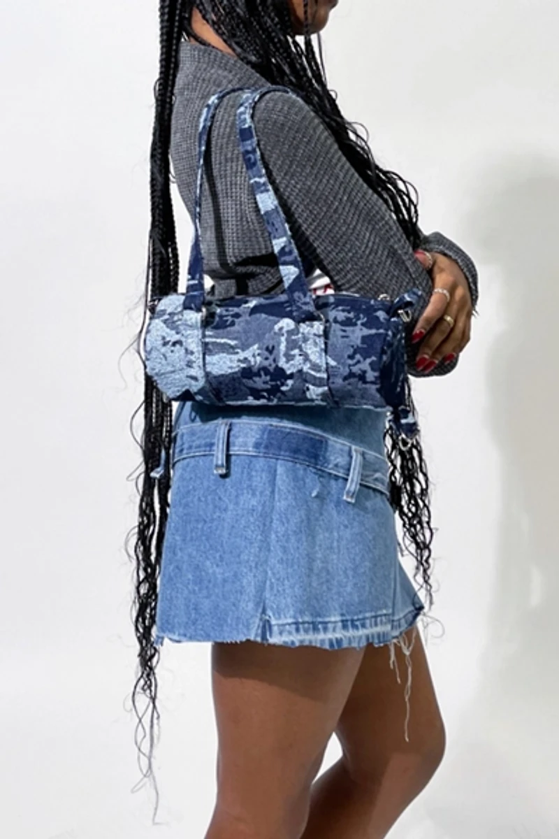 Bournestar Mini Patterned Denim Duffle Bag