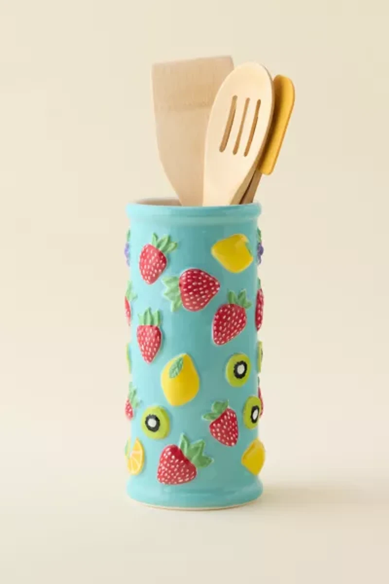 Tropical Fruit Icon Ceramic Vase