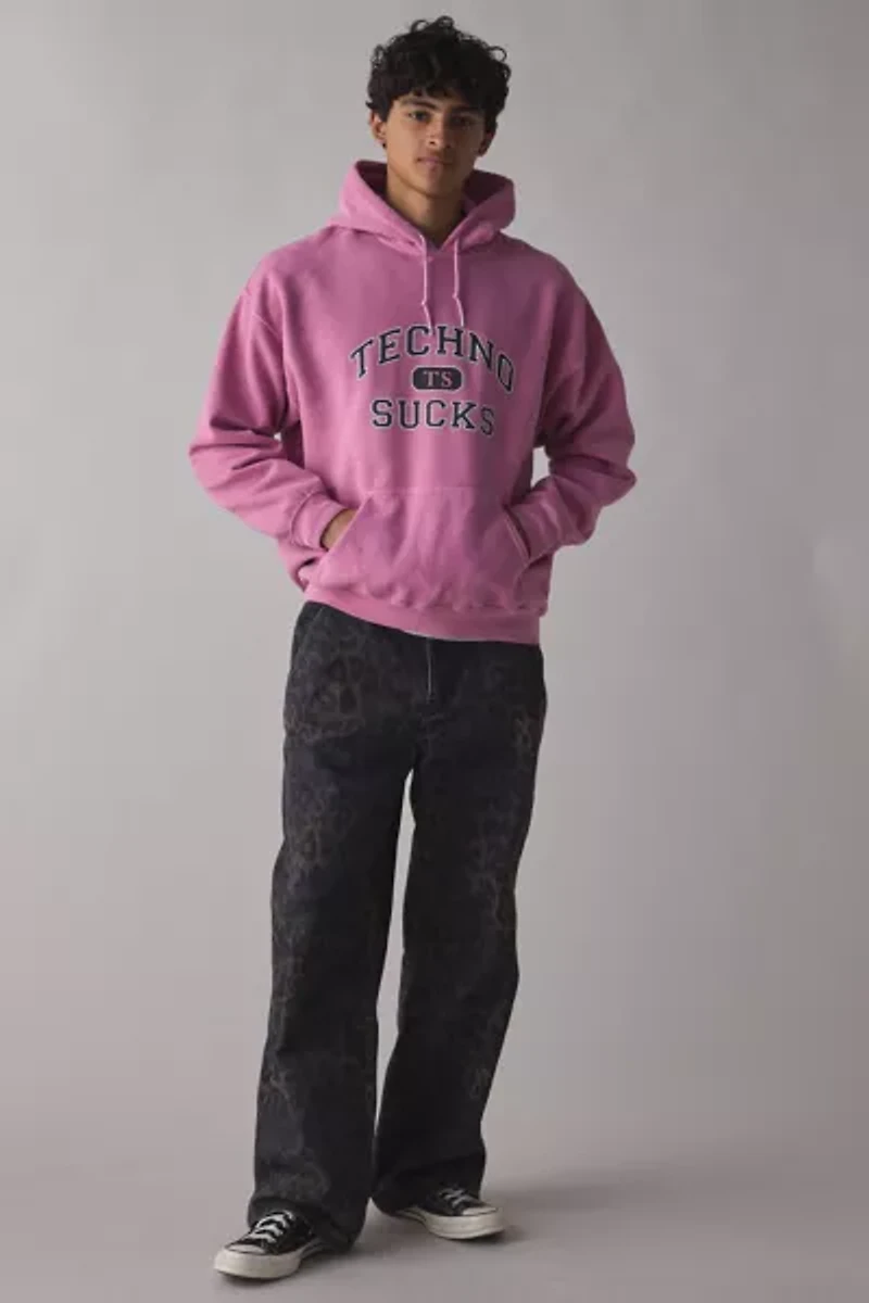Techno Sucks Graphic Hoodie Sweatshirt
