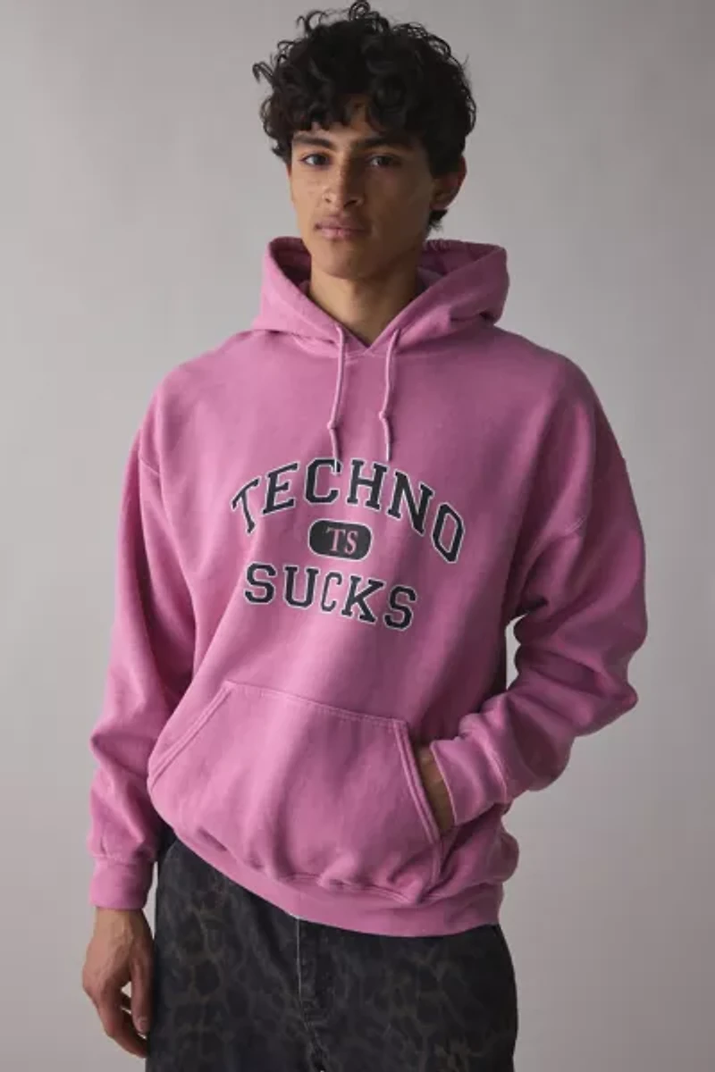 Techno Sucks Graphic Hoodie Sweatshirt