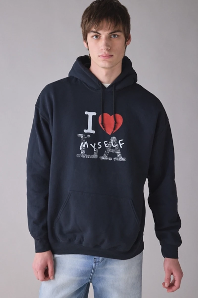 I Heart Myself Graphic Hoodie Sweatshirt