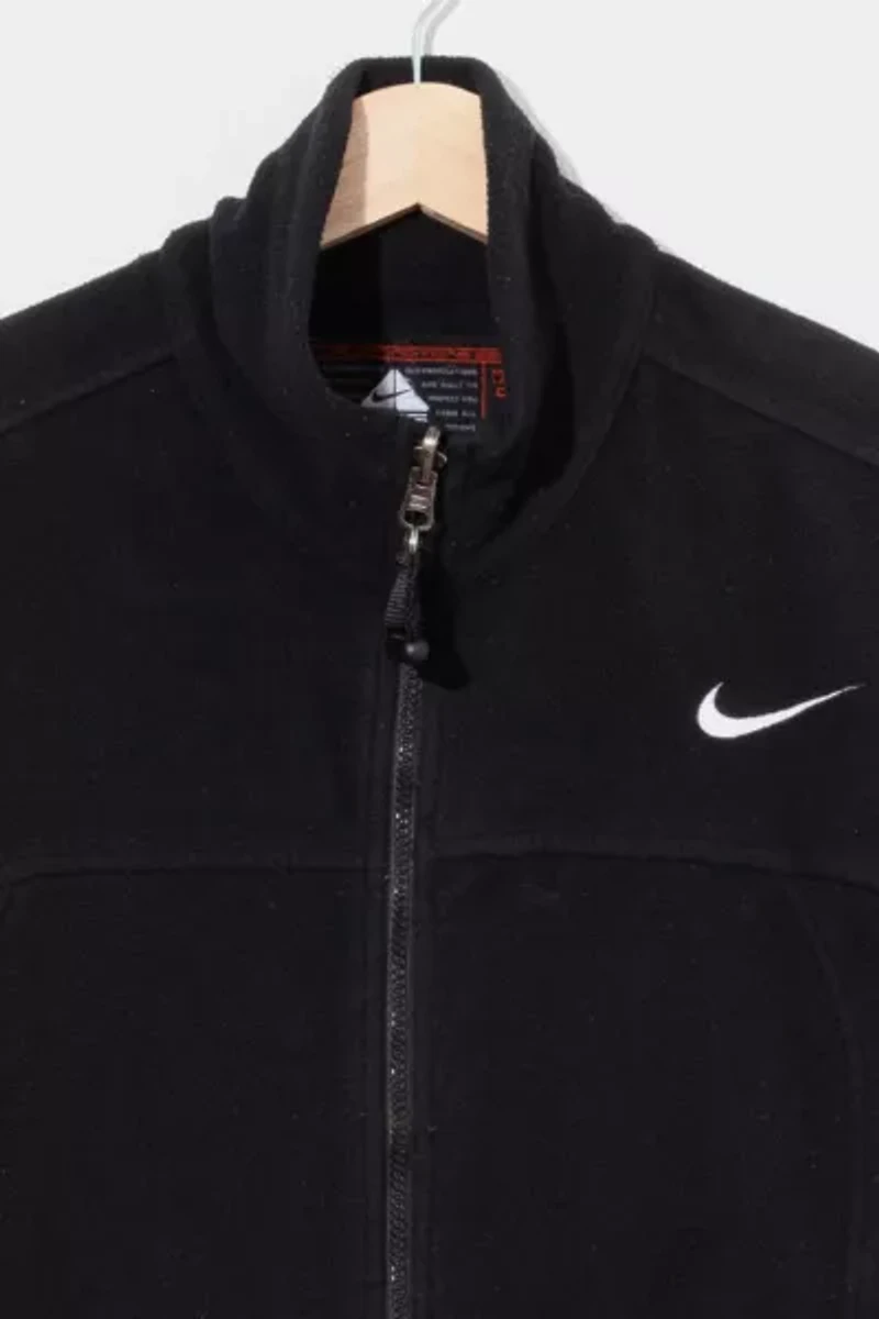Vintage 1990s Nike AGC Black Fleece Zipper Vest