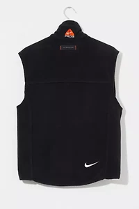 Vintage 1990s Nike AGC Black Fleece Zipper Vest
