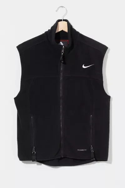 Vintage 1990s Nike AGC Black Fleece Zipper Vest