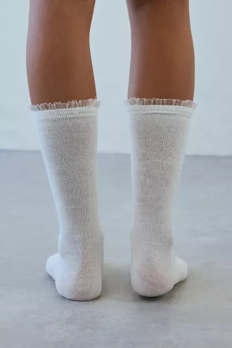 Layla Pointelle Crew Socks