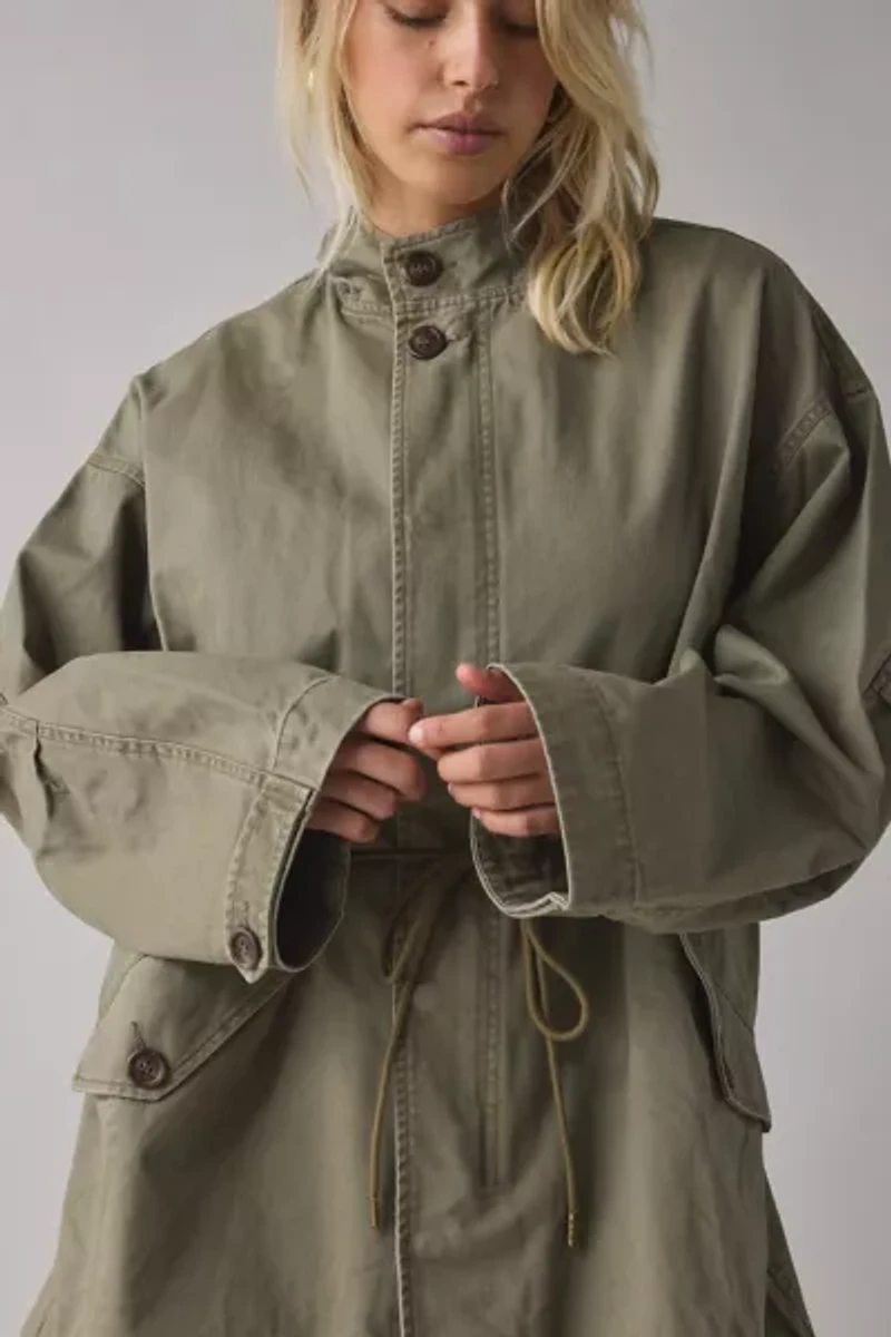 BDG Liam Cotton Twill Hooded Parka Jacket