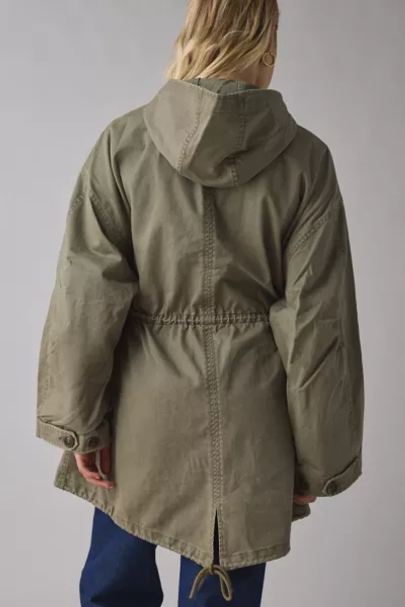 BDG Liam Cotton Twill Hooded Parka Jacket