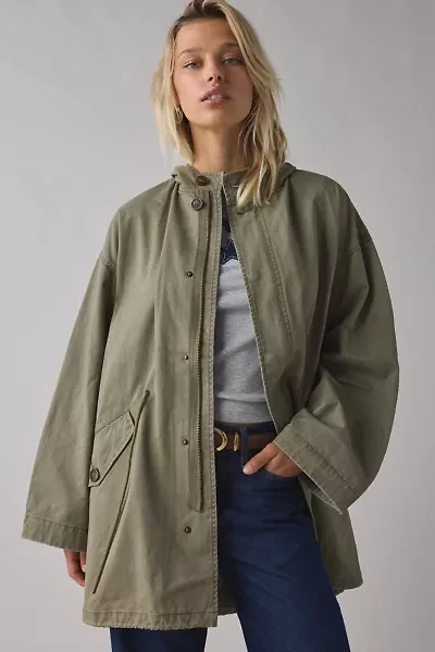 BDG Liam Cotton Twill Hooded Parka Jacket