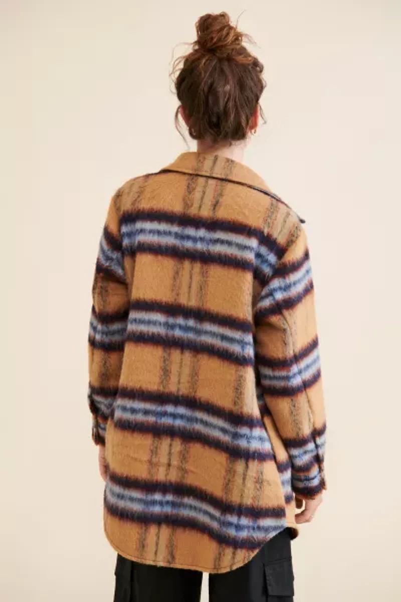 Steve Madden Eldridge Plaid Shirt Jacket