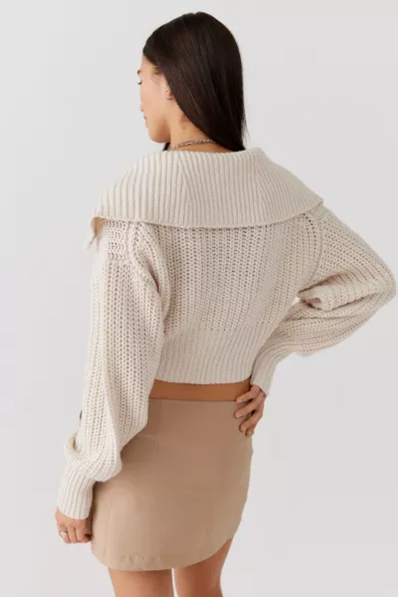 Sunny Collared Zip-Up Cardigan