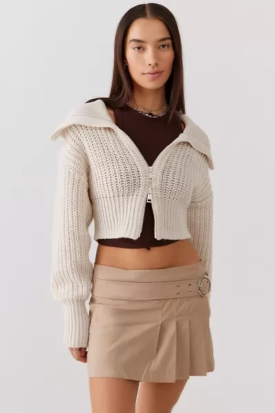 Sunny Collared Zip-Up Cardigan