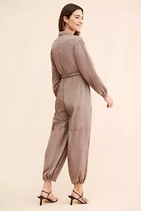 Rare London Long Sleeve Parachute Jumpsuit