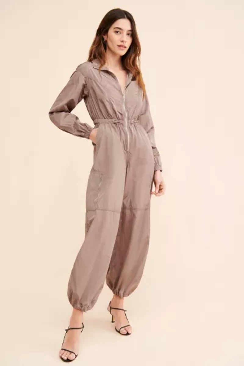 Rare London Long Sleeve Parachute Jumpsuit