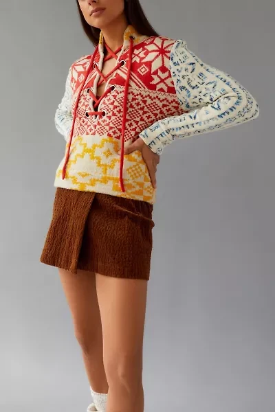 BDG Rian Lace-Up Sweater