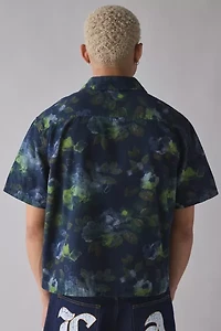 BDG Floral Washed Cotton Short Sleeve Shirt
