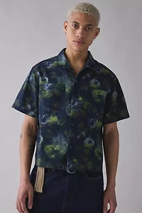 BDG Floral Washed Cotton Short Sleeve Shirt