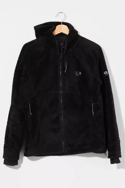 Vintage Y2K Mountain Hardwear Black Hooded Zipper Fleece