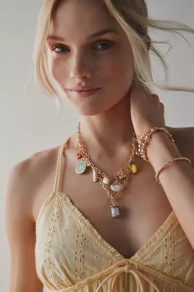 Tapas Triple Layering Charm Necklace Set