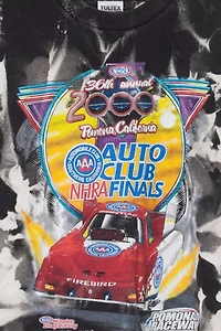 Vintage Y2K NHRA Finals Black Bleached Graphic T-Shirt