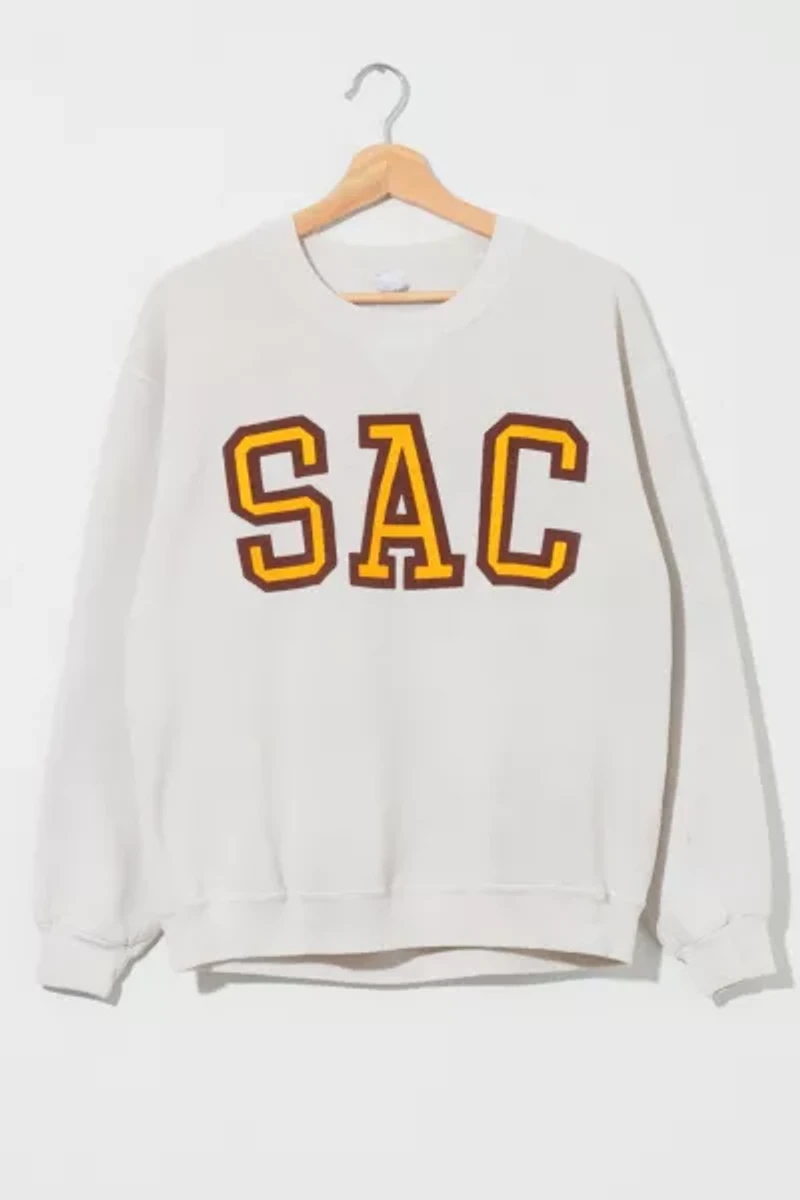 Vintage 1980s Distressed SAC Graphic Sweatshirt