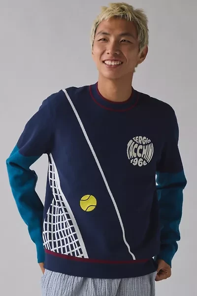 Sergio Tacchini Nota Graphic Crew Neck Sweater