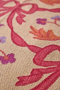 Bow Demask Screen Printed Rug