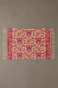 Bow Demask Screen Printed Rug
