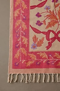 Bow Demask Screen Printed Rug