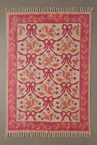 Bow Demask Screen Printed Rug