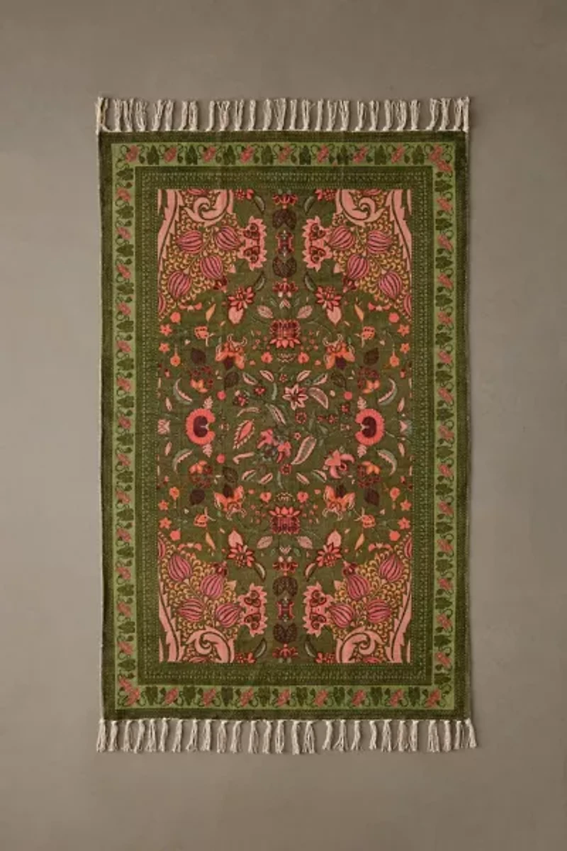Art Deco Tulip Printed Rug