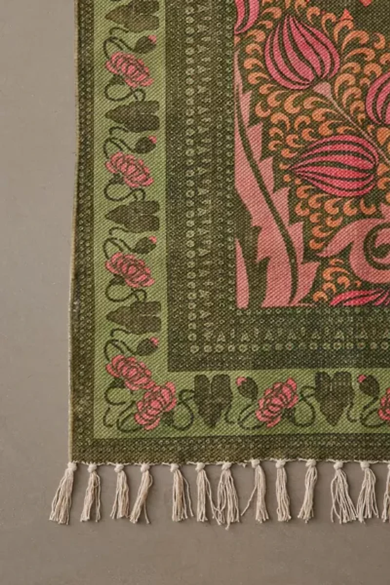 Art Deco Tulip Printed Rug