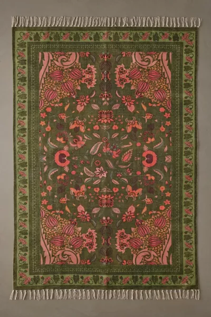 Art Deco Tulip Printed Rug