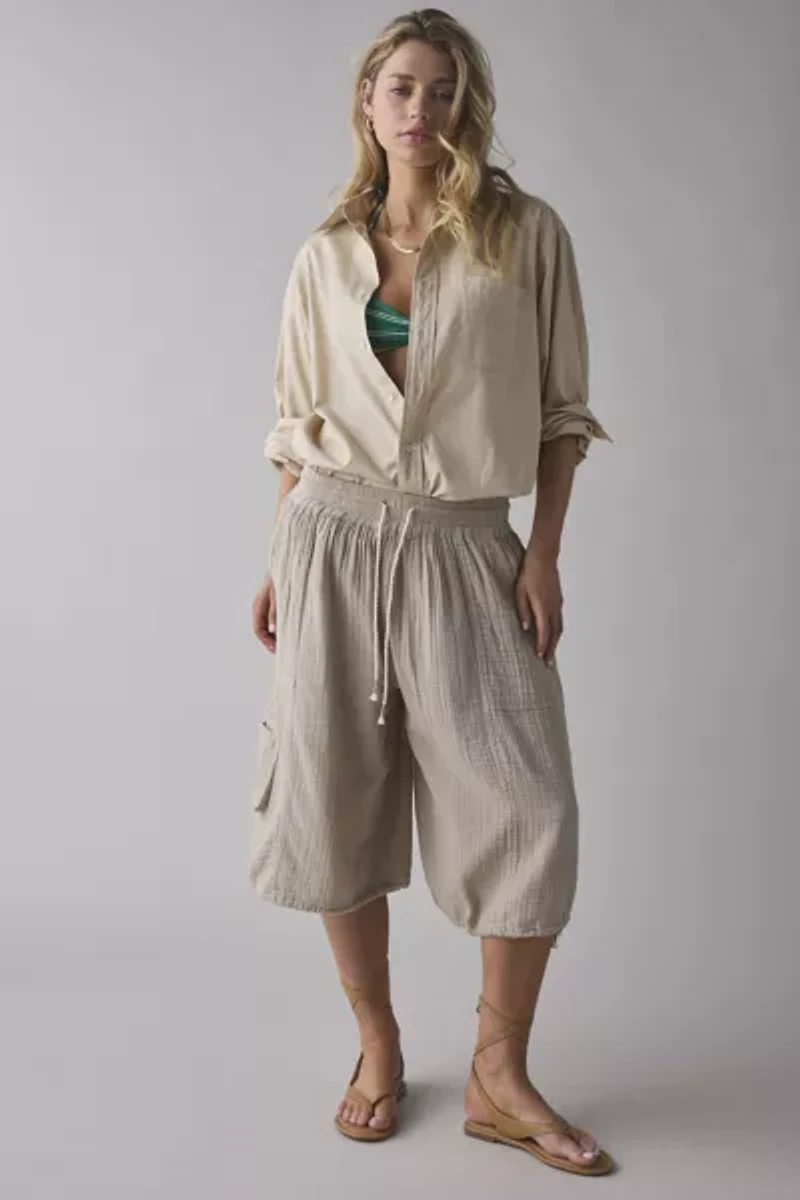 Out From Under Cabot Cotton Gauze Side-Tie Jort