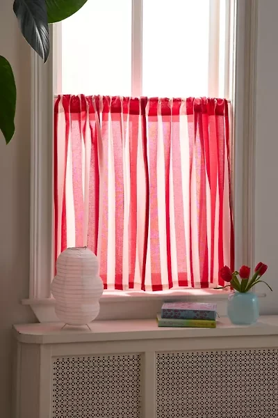 Striped Patterned Café Curtain Set