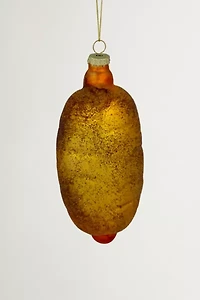 Hot Dog Glass Ornament