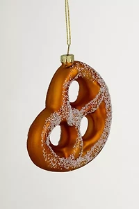 Salted Soft Pretzel Glass Ornament