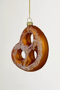 Salted Soft Pretzel Glass Ornament